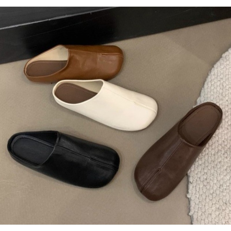 Street Fashion Lady - Nieuwe Mode Tabi Ninja Flats Lederen