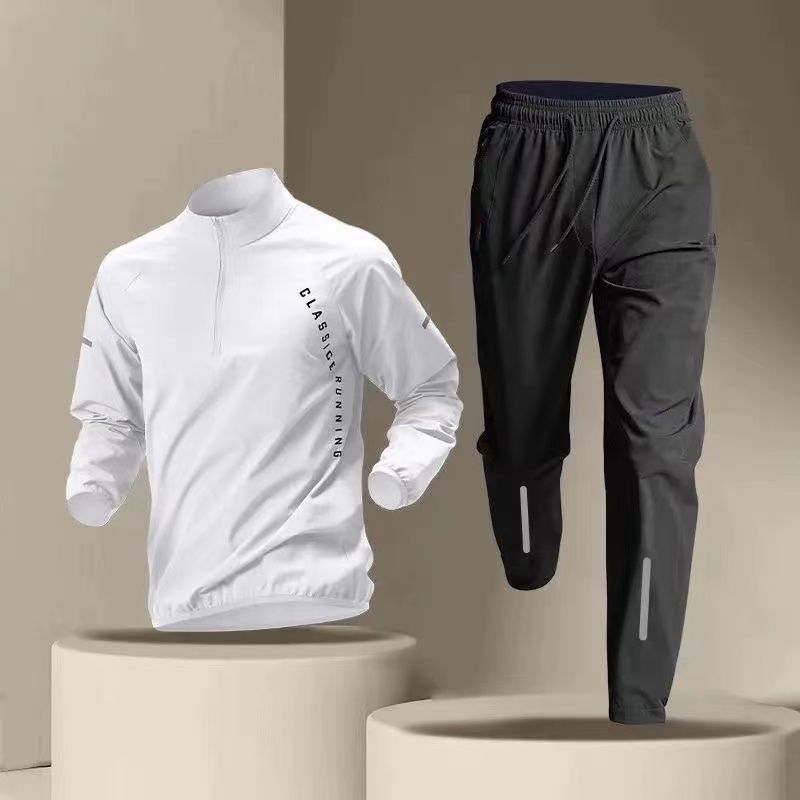 Running Pant Jogger - Heren trainingspak met halve ritssluiting, sneldrogend,