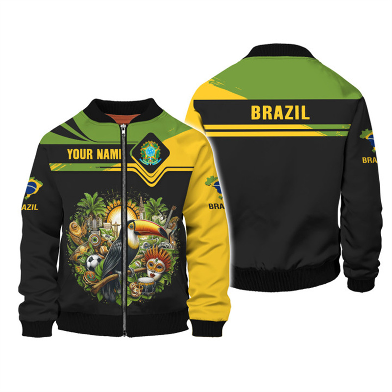 Street Fashion Brazil - Mode Brazilië Nationale Embleem 3d Print