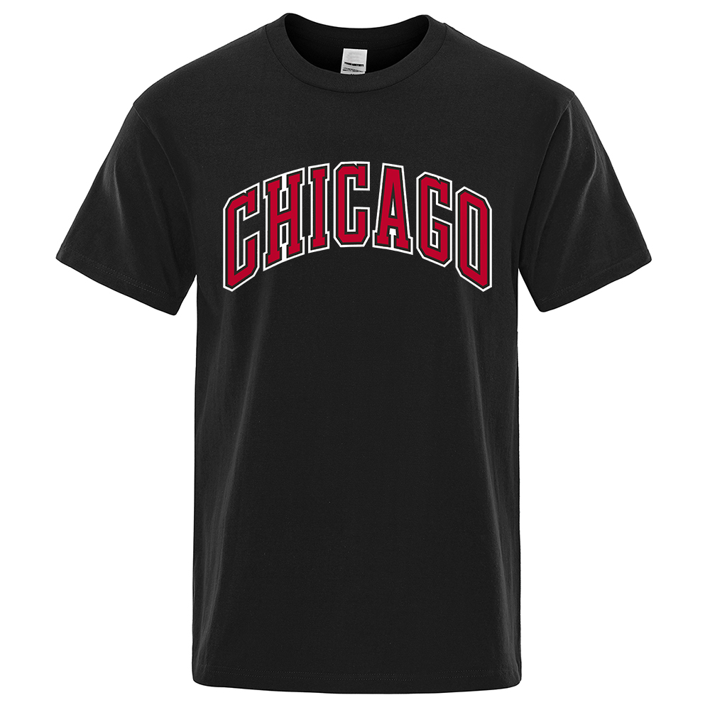 Street Fashion Chicago - Amerikaanse Stad Chicago Mens T-shirts Losse