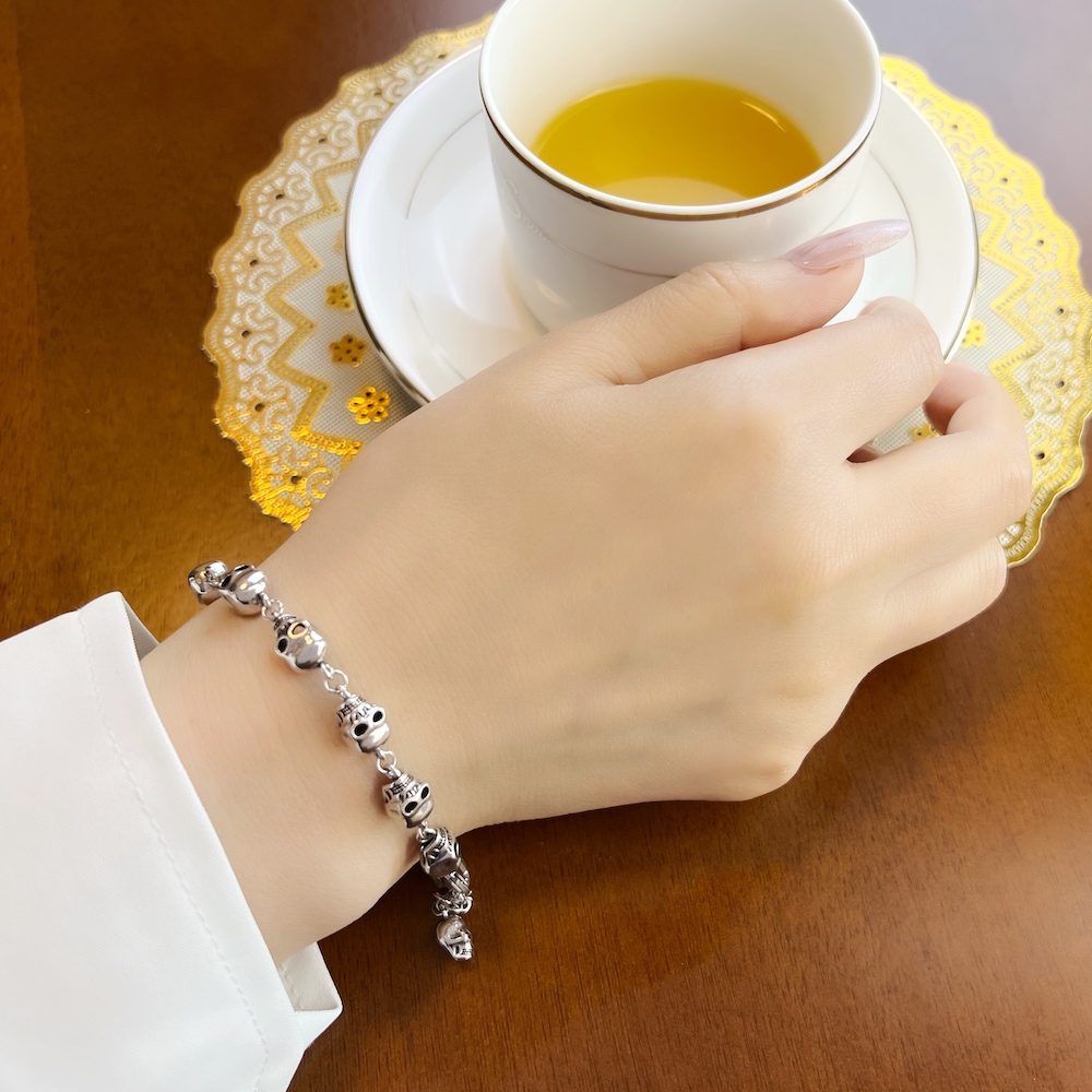 Schedels Link Chain Armbanden  - Street Fashion Europe recensie en prijs