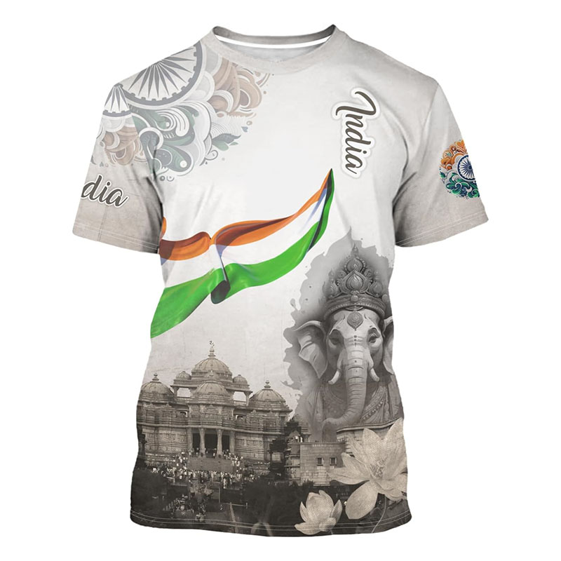 India Vlag Print T-shirt Heren - Street Fashion India recensie en prijs