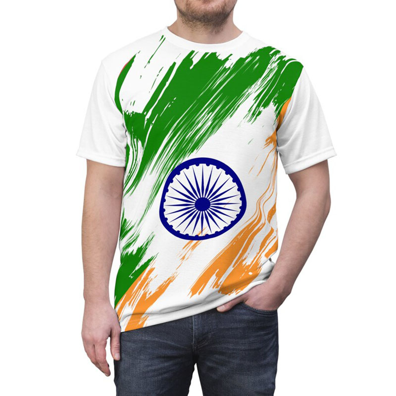 India Vlag Print T-shirt Heren - Street Fashion India recensie en prijs