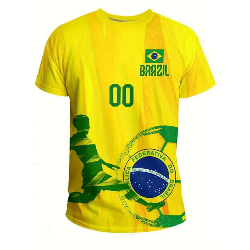 3D-geprint Brazilië sport-T-sh - Street Fashion Brazil recensie en prijs