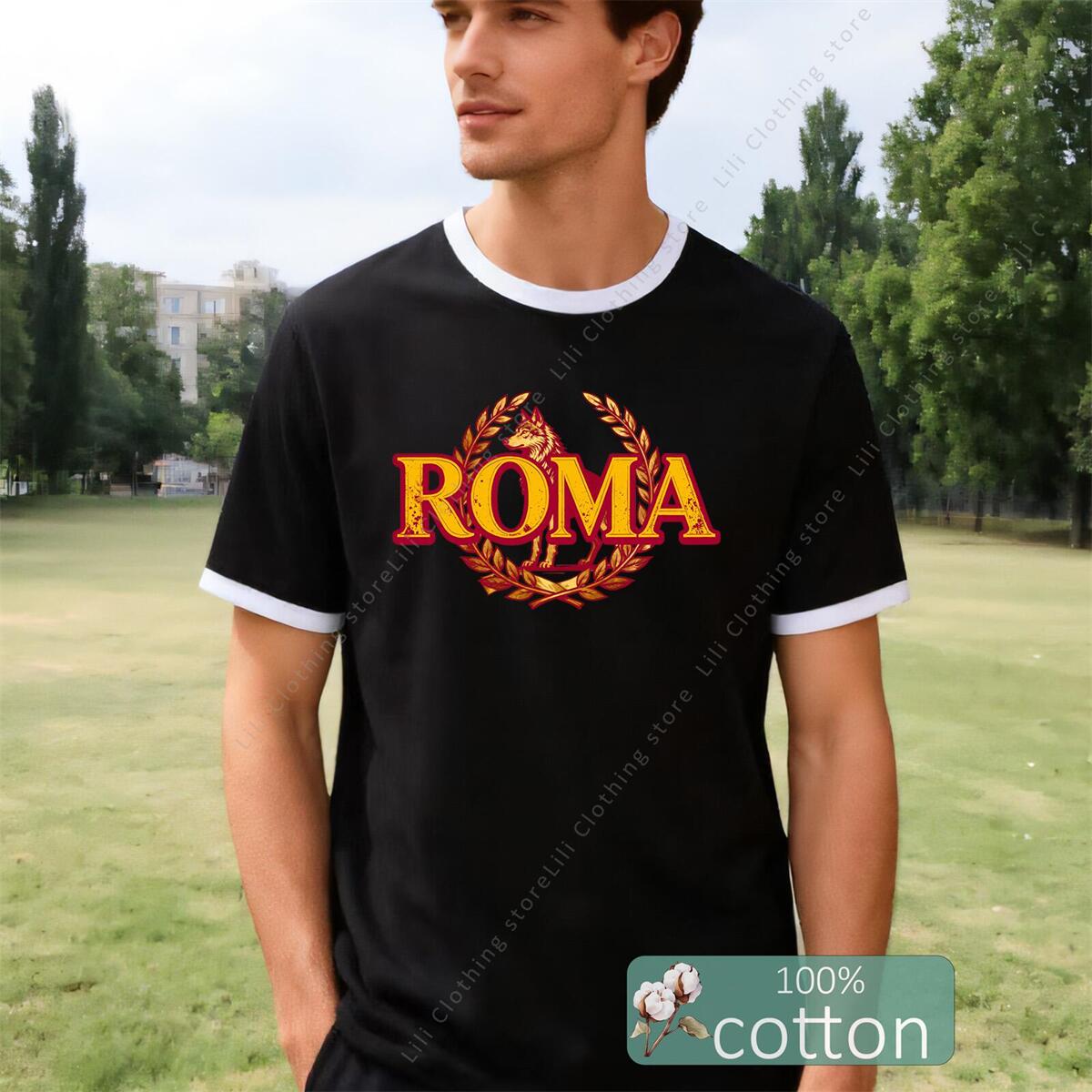 ROMA Brief Grafische Print her - Street Fashion Roma recensie en prijs