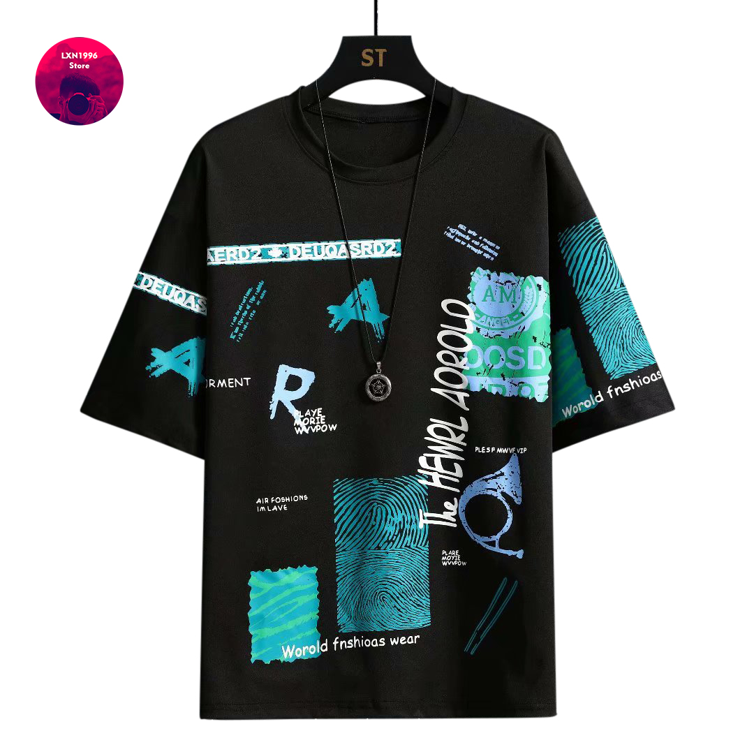 Mannen Harajuku Grafische Zwar - Street Fashion Japan Brand recensie en prijs