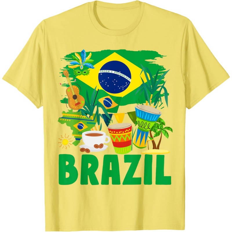 3D-geprint Brazilië Muziek T-s - Street Fashion Brazil recensie en prijs